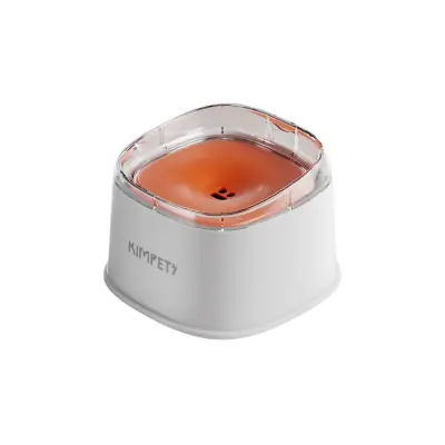 Plavajoča skleda za vodo za hišne ljubljenčke, 2000ml, proti brizganju White+Orange