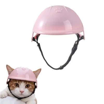 Lahka prilagodljiva zaščitna čelada za pse in mačke, PC lupina Pink S