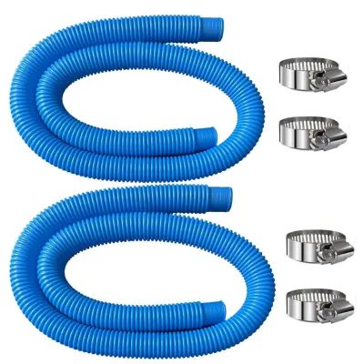 32 mm PE valovita cev za nadzemne bazene, 2 cevi + 4 objemke