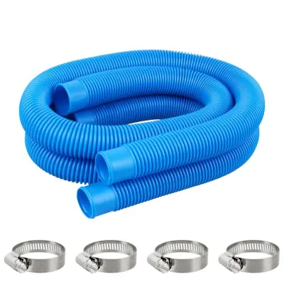 Komplet PE cevi 38mm – 2 valoviti cevi s 4 sponkami za nadzemne bazene