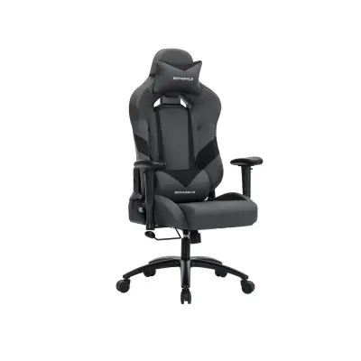 Pisarna stol Ergonomični igralni stol 66x72x124-132 cm Sivo-črna