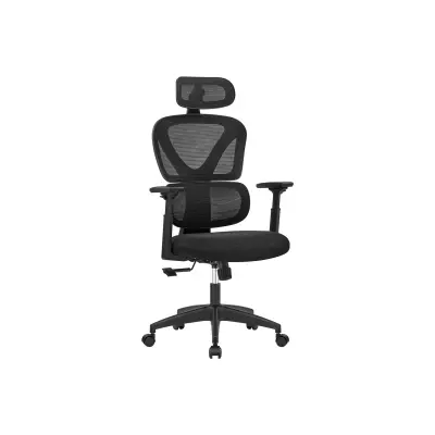Pisarna stol Ergonomičen vrtljiv stol 65x60x120-130 cm Črna
