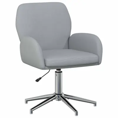 vidaXL vrtljiva pisarniška stol 54 x 58 x 90 cm Svetlo siva Blago
