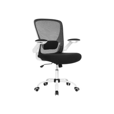 Pisarna stol z mrežastim naslonom 66x60x99-107 cm Črna
