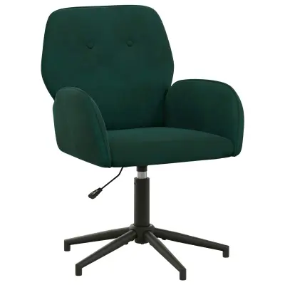 vidaXL vrtljiva pisarniška stol 54 x 55 x 90 cm Temno zelena Žamet