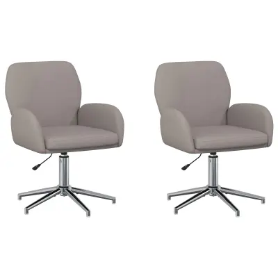 vidaXL Vrteči pisarniški stoli 2 kos 54 x 58 x 90 cm Taupe Blago