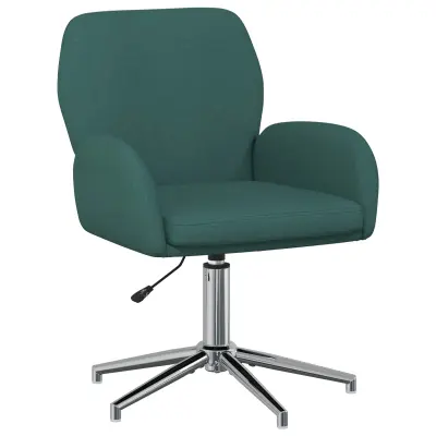 vidaXL vrtljiva pisarniška stol 54 x 58 x 90 cm Temno zelena Blago