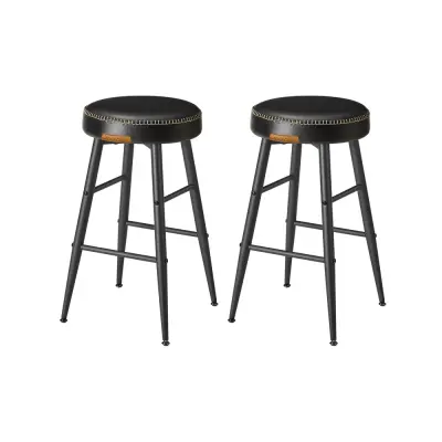 Set barskih stolov 2 kosa 49,5x49,5x63 cm črna