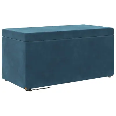 vidaXL Stolica Modra 81 x 41 x 40 cm Samet in Umetno Leseno