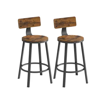 Set barskih stolov 2 kosa 50,6x88,5 cm rjave barve
