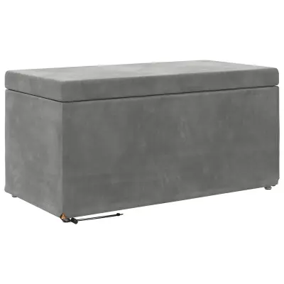vidaXL Stolica Temno siva 81 x 41 x 40 cm Samet in Umetno Leseno