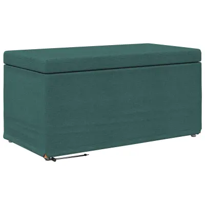 vidaXL Stolica Temno zelena 81 x 41 x 40 cm Tkanina in obdelano les