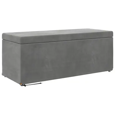 vidaXL Stolica Temno siva 101 x 41 x 40 cm Samet in Umetno Leseno