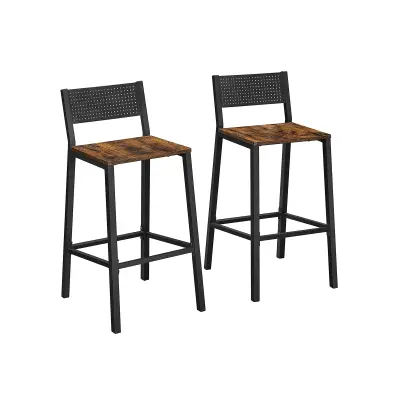 Set 2 barskih stolov 43,1x50,7x97,2 cm rjave barve