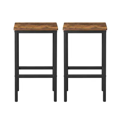Set barskih stolov 2 kosa 40x30x65 cm rjave barve