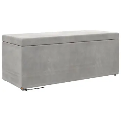 vidaXL Stolica Svetlo siva 101 x 41 x 40 cm Samet in Umetno Leseno