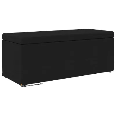 vidaXL Stolica Črna 101 x 41 x 40 cm Tkanina in obdelano les