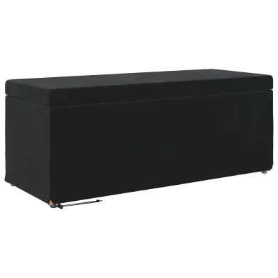 vidaXL Stolica Črna 101 x 41 x 40 cm Samet in Umetno Leseno