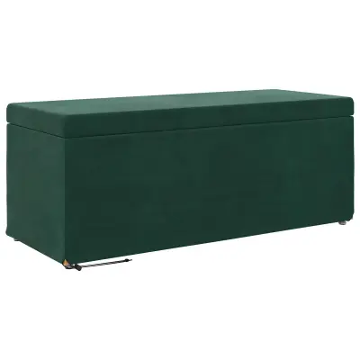 vidaXL Stolica Temno zelena 101 x 41 x 40 cm Samet in Umetno Leseno