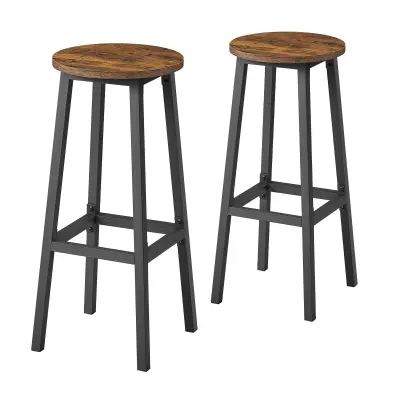 Set barskih stolov 2 kosa 32x65 cm rjave barve