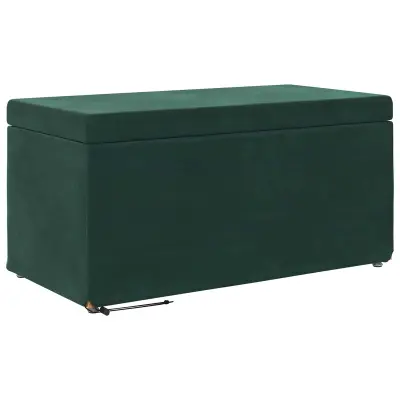 vidaXL Stolica Temno zelena 81 x 41 x 40 cm Samet in Umetno Leseno