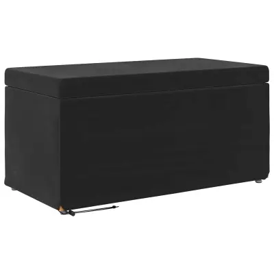 vidaXL Stolica Črna 81 x 41 x 40 cm Samet in Umetno Leseno