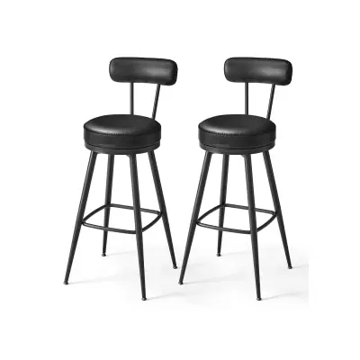 Set barskih stolov 2 kosa 57x57x101 cm črna