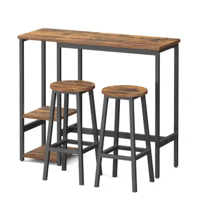 Set barske mize 40x110x90 cm rjave barve