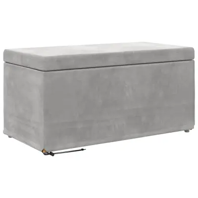 vidaXL Stolica Svetlo siva 81 x 41 x 40 cm Samet in Umetno Leseno