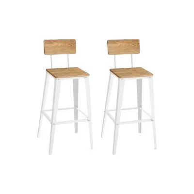 Set barskih stolov 2 kosa 45,4x45,4x102,2 cm rjave barve