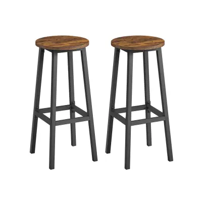 Set barskih stolov 2 kosa 32x74 cm rjave barve