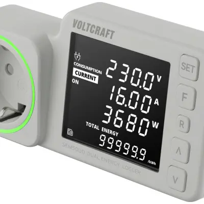 VOLTCRAFT SEM5000 DUAL naprava za merjenje stroškov energijske porabe napoved stroškov, funkcija alarma