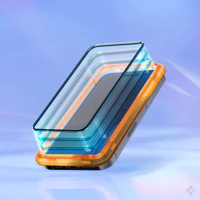 SPIGEN KALJENO STEKLO ZA IPHONE 14 PRO, 2 KOMADA, ALM GLASS FC, ANTIREFLEKSNO