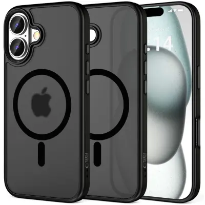 OVITEK TECH-PROTECT MAGMAT ZA MAGSAFE ZA IPHONE 16 MAT ČRNA ZAŠČITNA