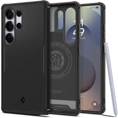 SPIGEN CORE ARMOR OVITEK ZA MAGSAFE ZA SAMSUNG GALAXY S25 ULTRA MAT ČRNA