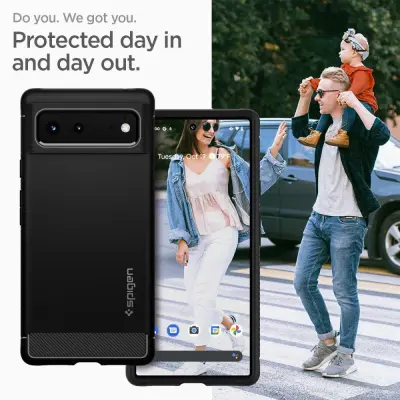 ROBUSTEN OKLEPNI OVITEK SPIGEN ZA GOOGLE PIXEL 6 Z ZAŠČITO PRED PRASKAMI