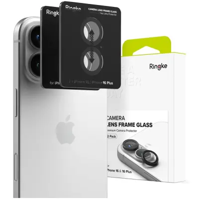ŠČITNIK ZA OKVIR KAMERE RINGKE ZA IPHONE 16 16 PLUS KOMPLET 2 KOM.