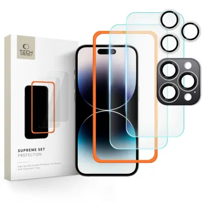 TECH-PROTECT KALJENO STEKLO 3-PAKET ZA IPHONE 16 PRO VRHUNSKA ZAŠČITA ZASLONA