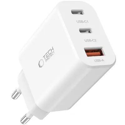 TECH-PROTECT POLNILEC NC30W 3-PORT ZA TELEFONE PD30W QC3.0 MAJHNA VEL.