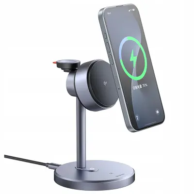 MCDODO 3-V-1 INDUKTIVNA POLNILNA POSTAJA ZA IPHONE, AIRPODS, WATCH, QI2