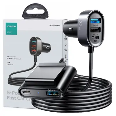 JOYROOM JR-CL05 AVTOPOLNILEC 72W S 5 USB VRTI ZA TELEFONE
