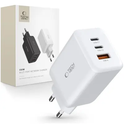 TECH-PROTECT 65W POLNILEC Z VSTOPI PD QC3.0 ZA SAMSUNG GALAXY NOTE 10 S21