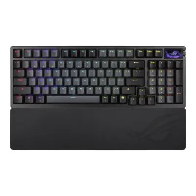 Tipkovnica ASUS ROG Azoth 96 HE Wireless, ROG HFX V2 Analog, PBT, OLED, RGB, USB, US