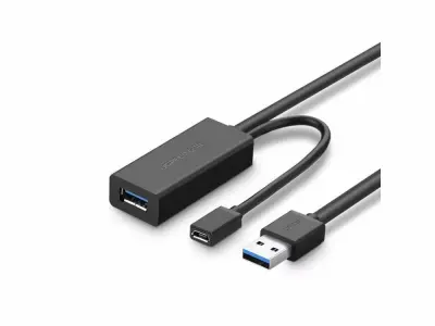 Poškodovan - UGREEN USB podaljšek z možnostjo napajanja, 5M