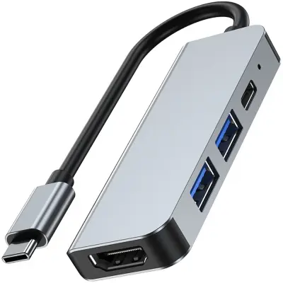 TECH-PROTECT HUB ADAPTER 4V1 ZA PRENOSNIK USB-C Z IZHODOM HDMI IN NAPAJALNIKOM