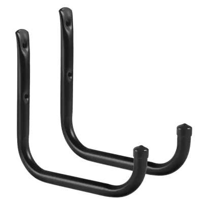 SUPORTE DE PAREDE MACLEAN PARA BICICLETAS, PNEUS, RODAS E ESCADAS, 2 PEÇAS, EM AÇO.