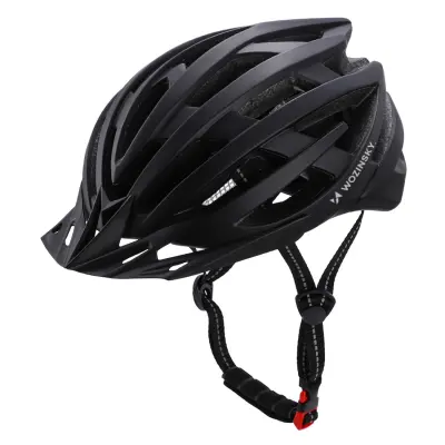 WOZINSKY MTB KOLESARSKA ČELADA Z ODSTRANLJIVIM VIZIRJEM IN USB ZADNJO LUČJO 57-62 CM