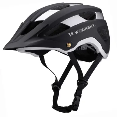 WOZINSKY MTB KOLESARSKA ČELADA Z ODSTRANLJIVIM VIZIRJEM 57-62 CM, LAHKA IN UDOBNA