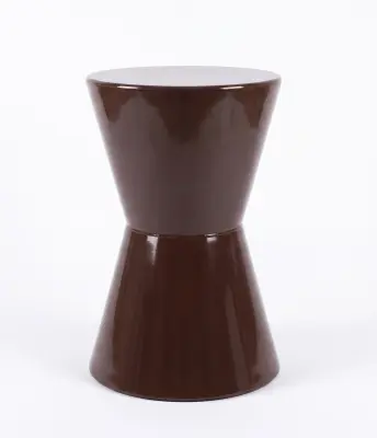 Pomožna mizica kovinska Mondex Roger 29,5x29,5x45 cm čokoladna 1 kos