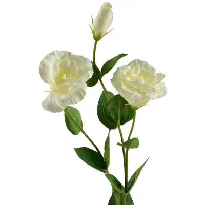 Umetna roža gumirana Viridis Eustoma 70 cm zelena 1 kos